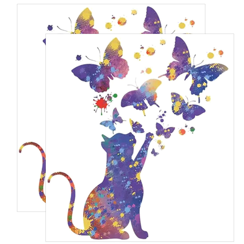 Home Decor Cat - 2 листа наклеек для декора дома: