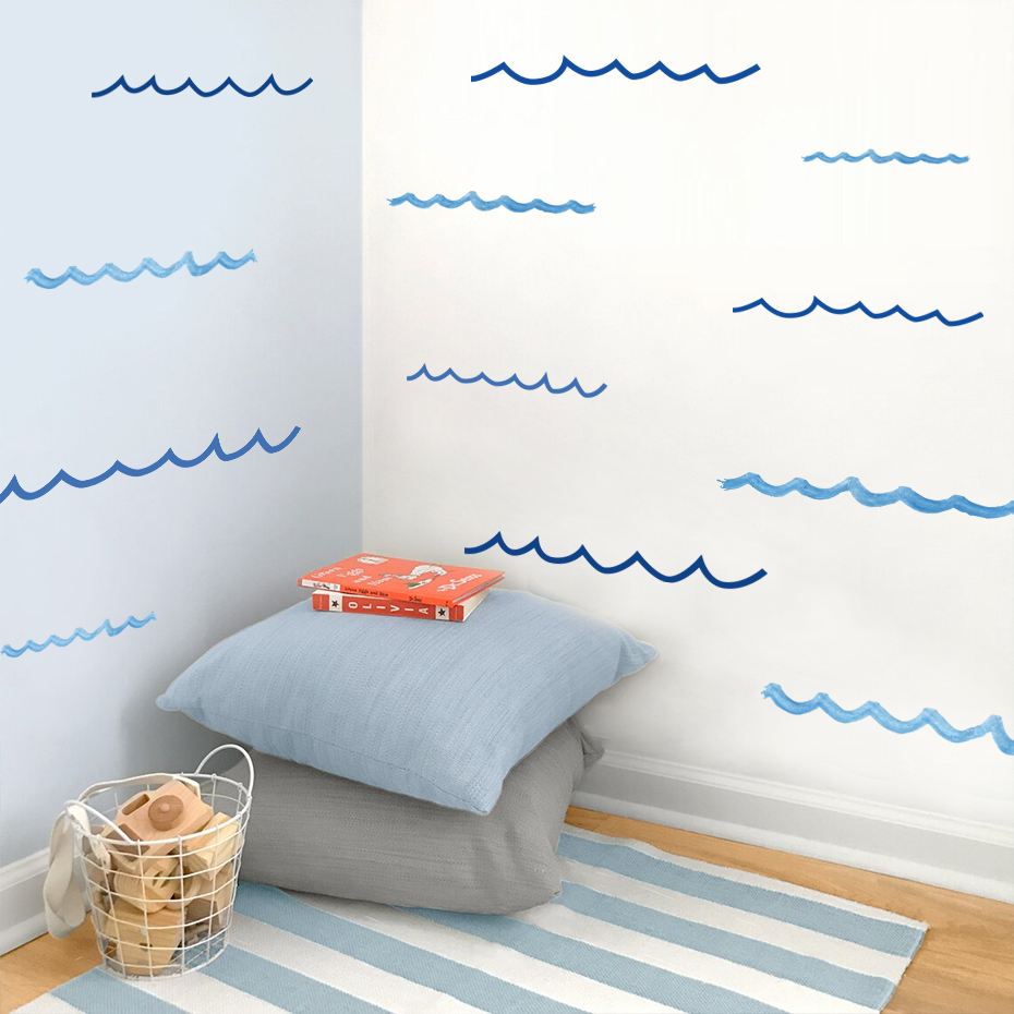 Home Decor Y2K - Наклейки на стену с изображением морских