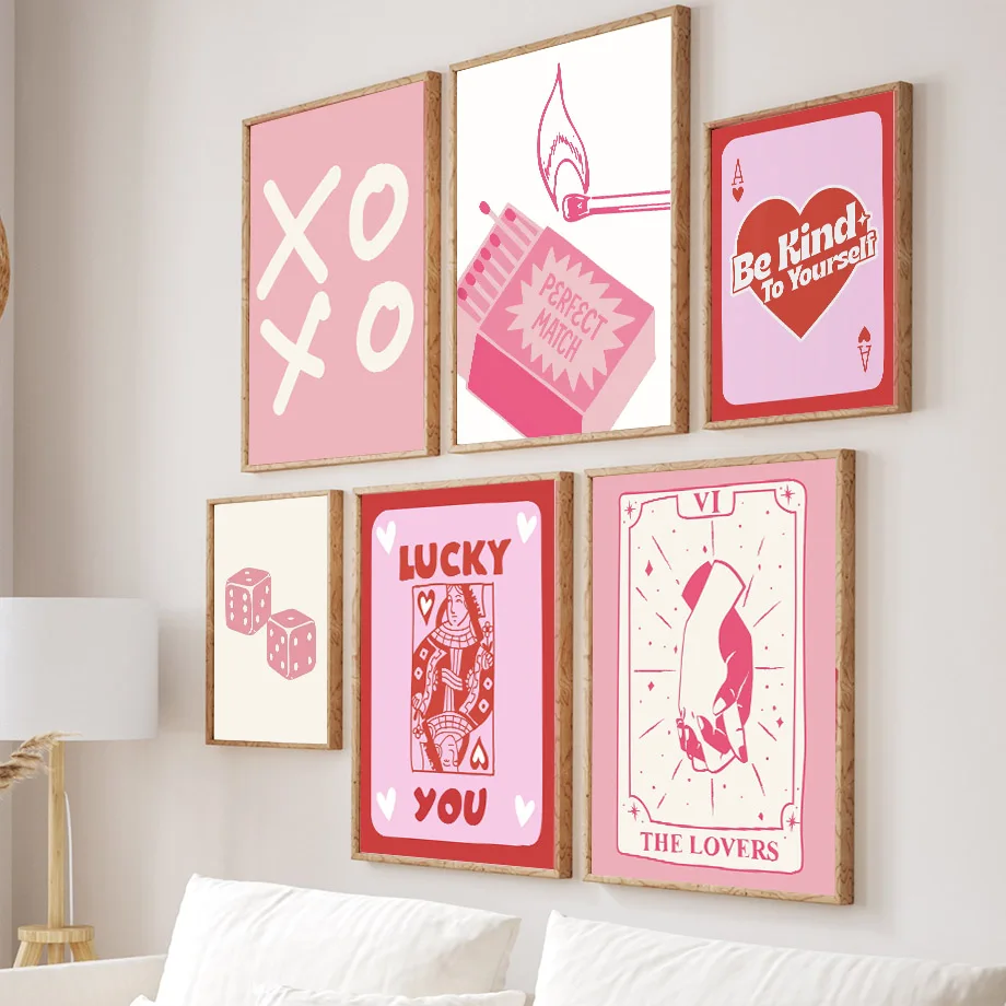 Home Decor Y2K - Розовый пастельный постер и принт в