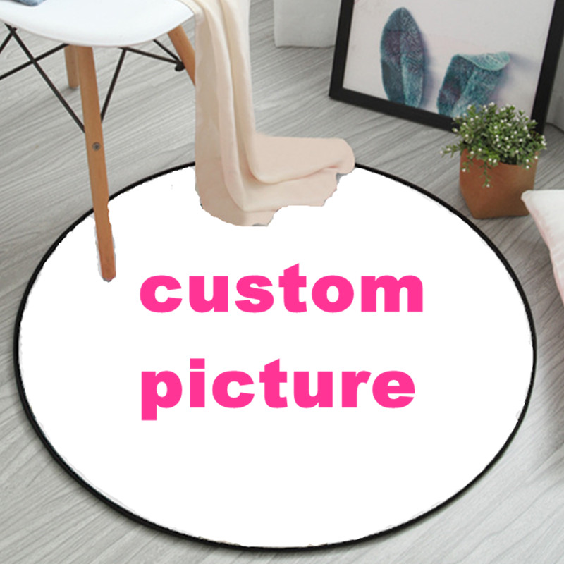 Home Decor Logo Design - Круглые коврики с 3d-логотипом на заказ,