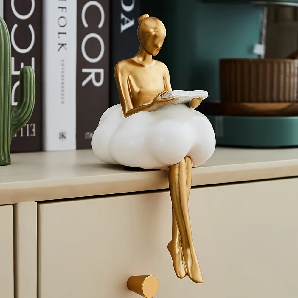 Home Decor Y2K - Скульптура облако девушки абстрактное искусство фигурка