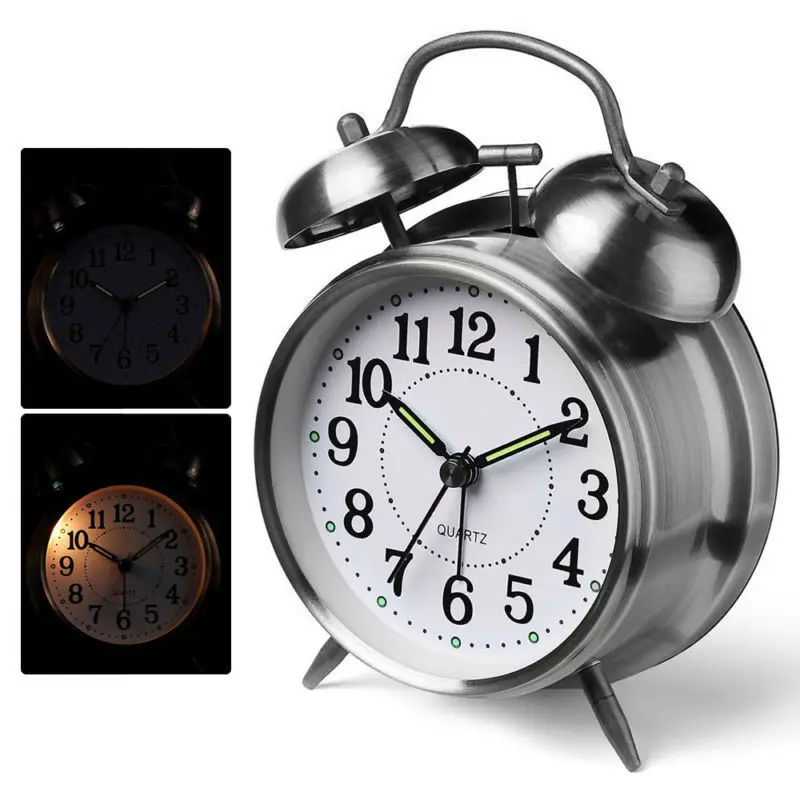 Vintage Alarm Clock - Часы-Будильник 4 дюйма, винтажные тихие указатели