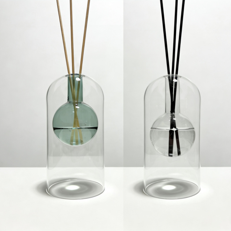Glass Vase Nordic - Стеклянная бутылка-диффузор Ins Nordic U-образной формы