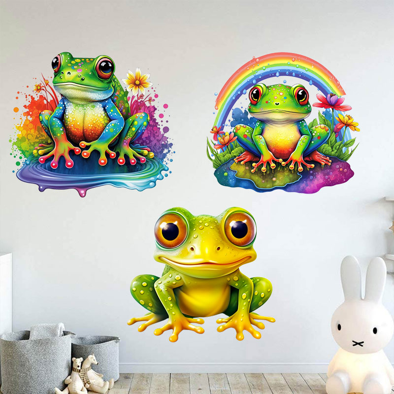Home Decor Y2K - M728 Милая Радужная лягушка Наклейка на