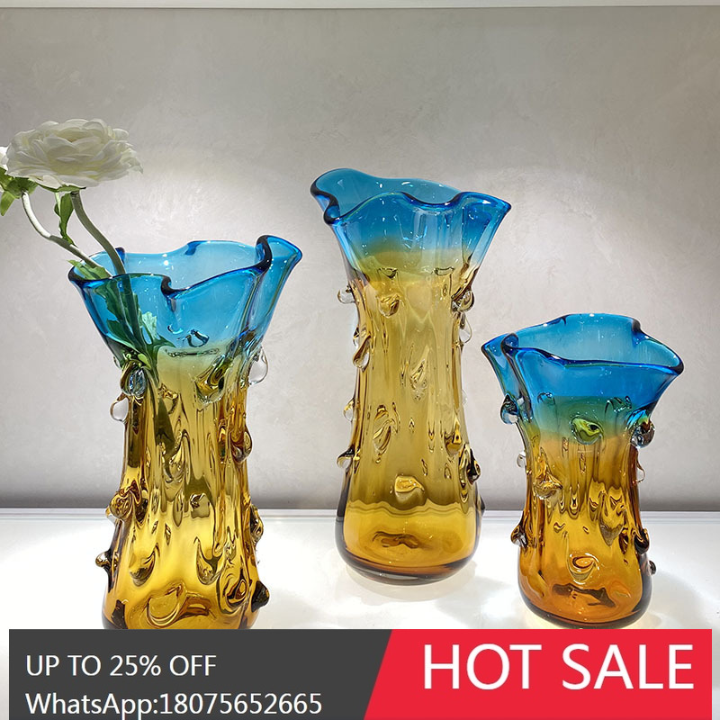 Glass Vase Nordic - MJY Скандинавская стеклянная ваза Светлый роскошный