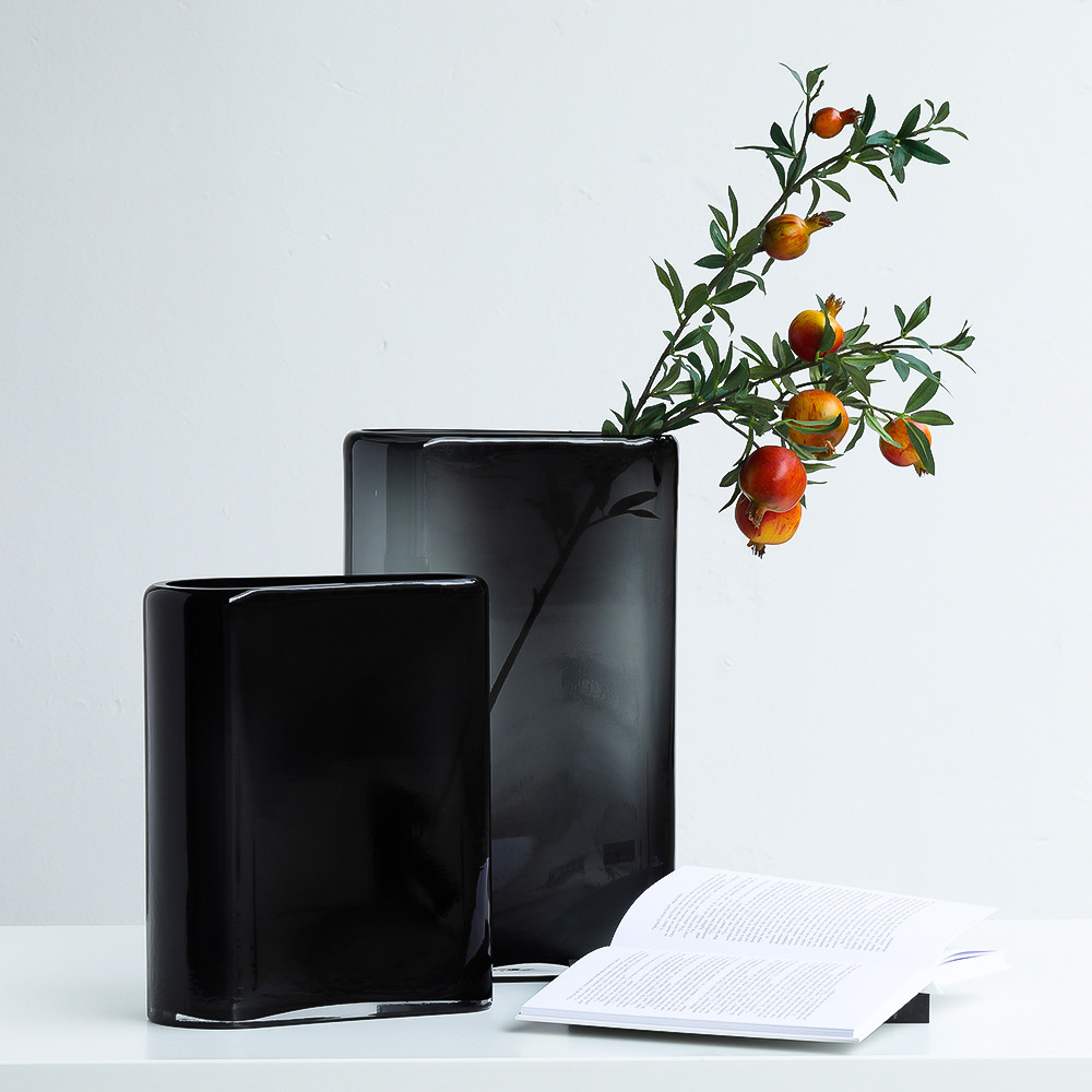 Glass Vase Nordic - Усовершенствованное итальянское минималистское нерегулярное большое плоское