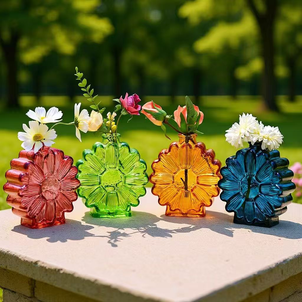 Glass Vase Nordic - Простая ваза из витражного стекла для