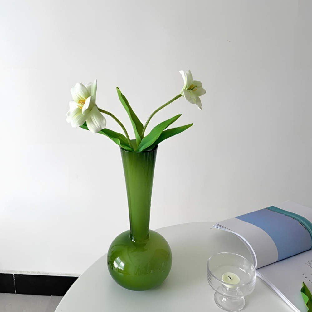 Ваза из зеленого стекла в скан – обзор и цена Glass Vase Nordic
