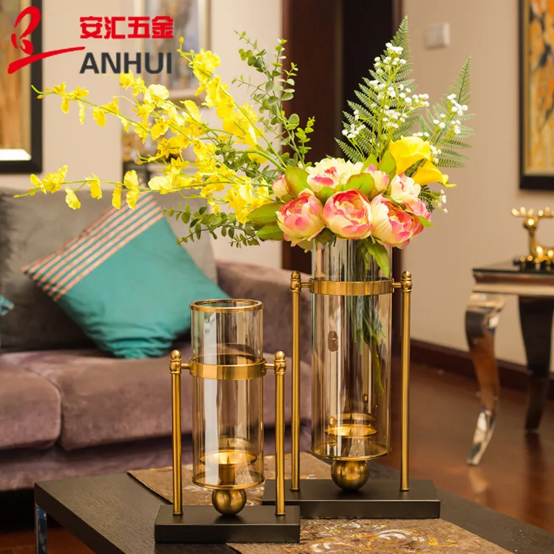 Креативная металлическая ваза, – обзор и цена Glass Vase Nordic