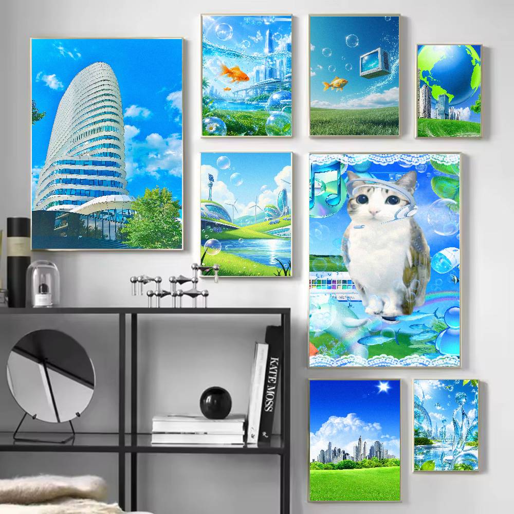Постер Frutiger Aero Style, яр – обзор и цена Home Decor Y2K